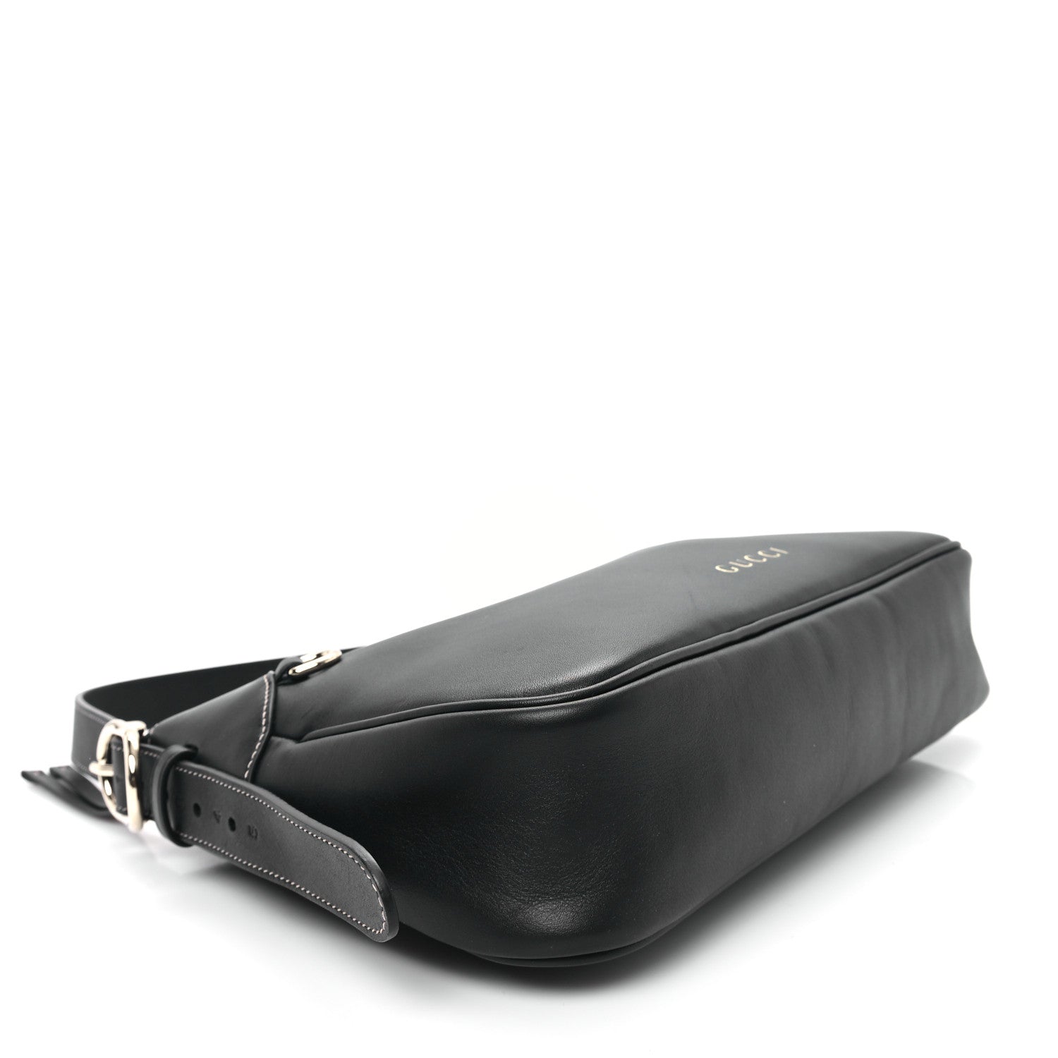 Gucci Calfskin Medium Emblem Shoulder Bag Black 4 of 11