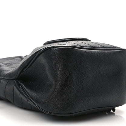 Gucci Sakai Be Green Calfskin Diagonal Stitched Mini Blondie Bucket Bag Black 8 of 13