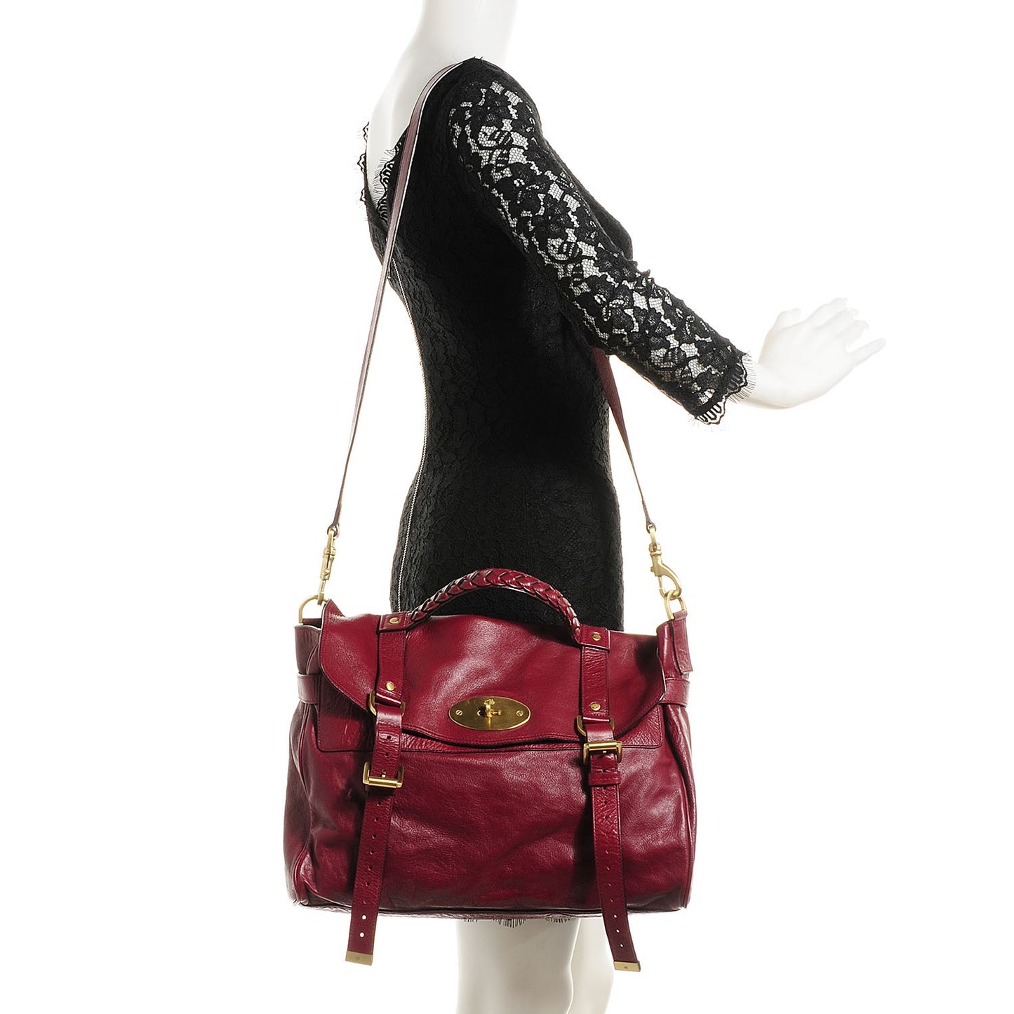 Soft Buffalo Leather Oversized Alexa Conker