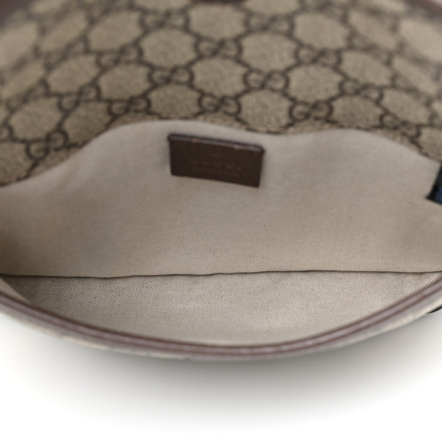 GG Supreme Monogram Neo Vintage Web Belt Bag Brown