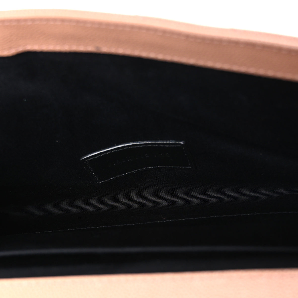 Saint Laurent Grain De Poudre Matelasse Chevron Monogram Cassandre Flap Pouch  Vintage Peach 5 of 8