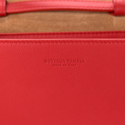 Bottega Veneta Lambskin Maxi Intrecciato Mini Cassette Crossbody Bag Bright Red 6 of 9