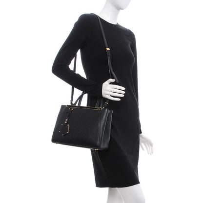 Fendi Vitello Elite Petite 2Jours Tote Black 2 of 8