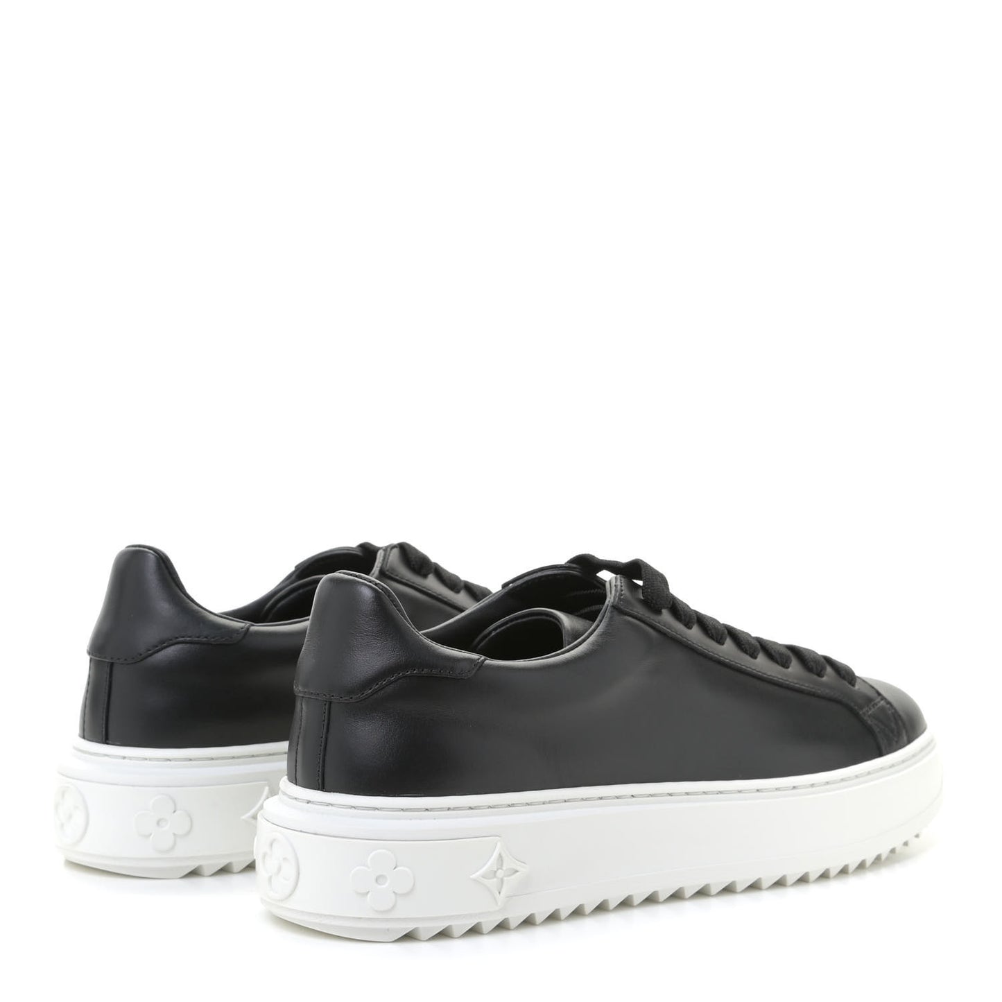 Calfskin Time Out Sneakers 37.5 Black