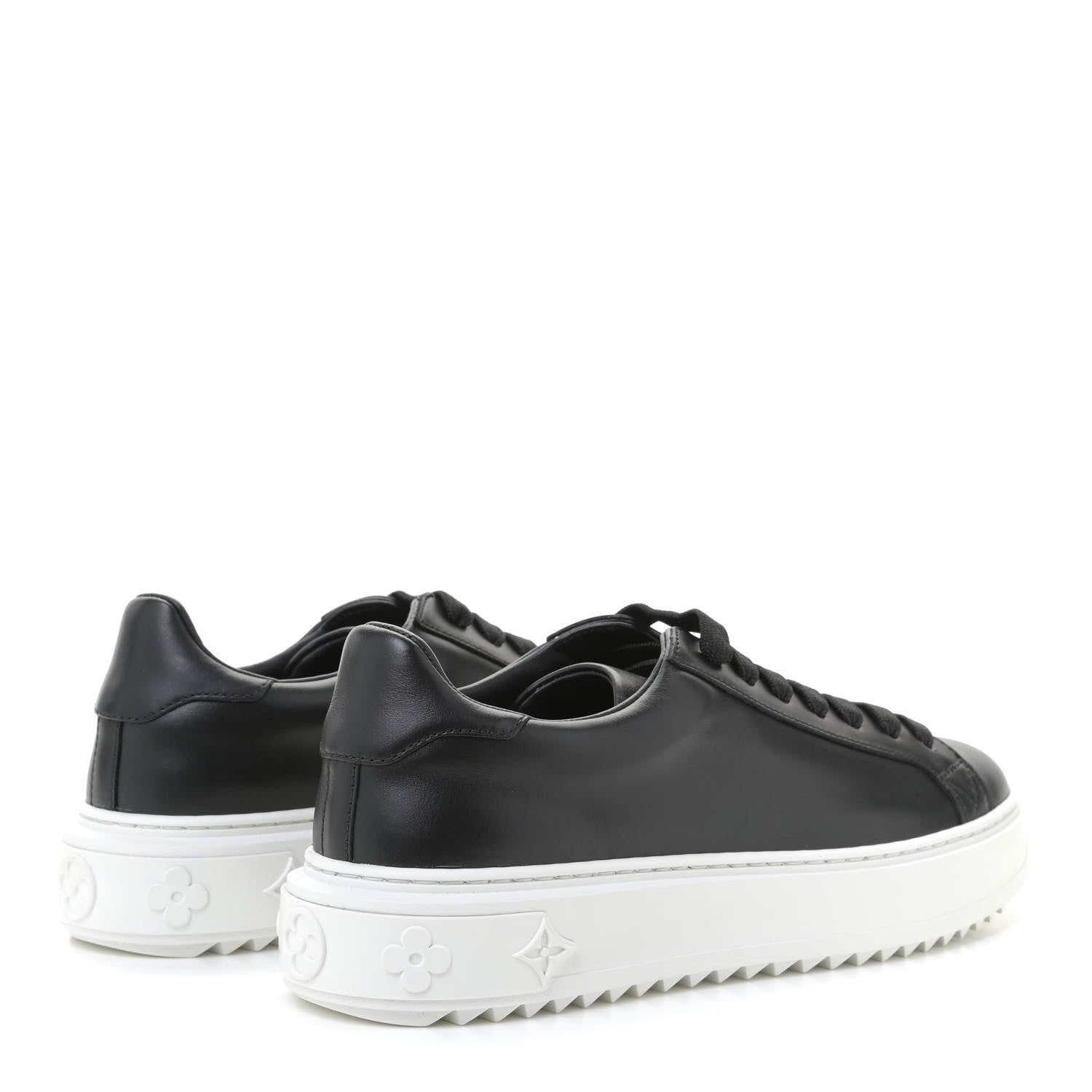 Louis Vuitton Calfskin Time Out Sneakers 37.5 Black 4 of 10