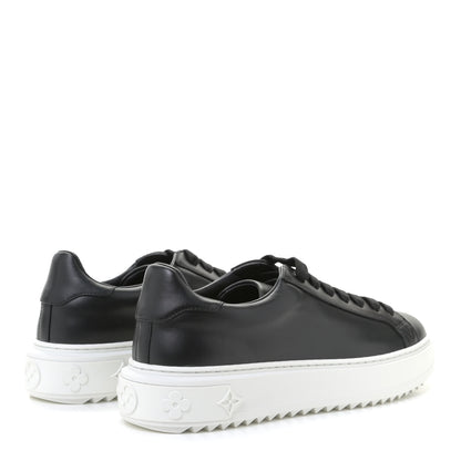 Louis Vuitton Calfskin Time Out Sneakers 37.5 Black 4 of 10