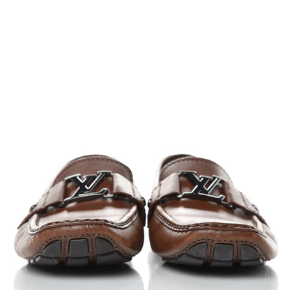Louis Vuitton Calfskin Monte Carlo Moccasin Loafers 7.5 Cognac 2 of 9