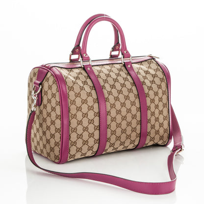 Gucci Monogram Medium Joy Boston Beige Peonia Flower 3 of 7