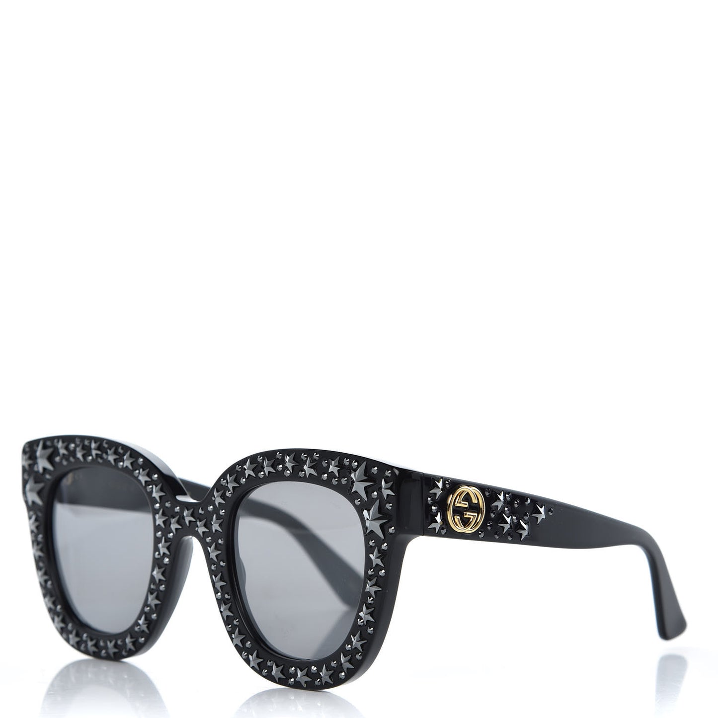 Acetate Stars Cat Eye Sunglasses GG0116S Black