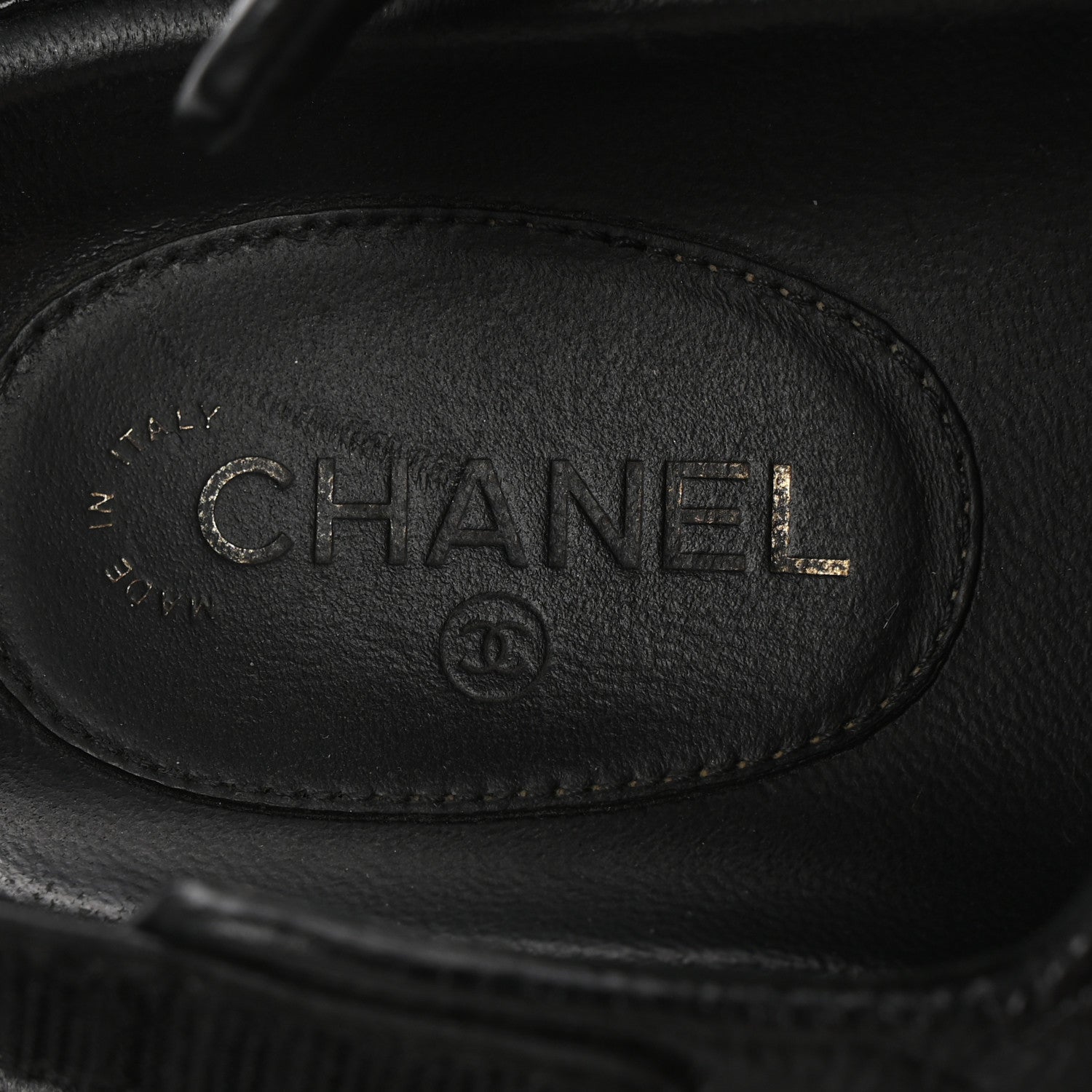 Chanel Grained Calfskin Velcro Dad Sandals 35 Black 8 of 11