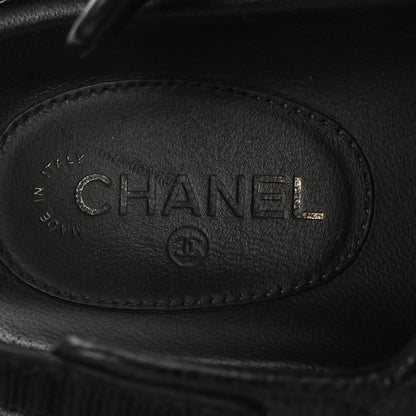 Chanel Grained Calfskin Velcro Dad Sandals 35 Black 8 of 11