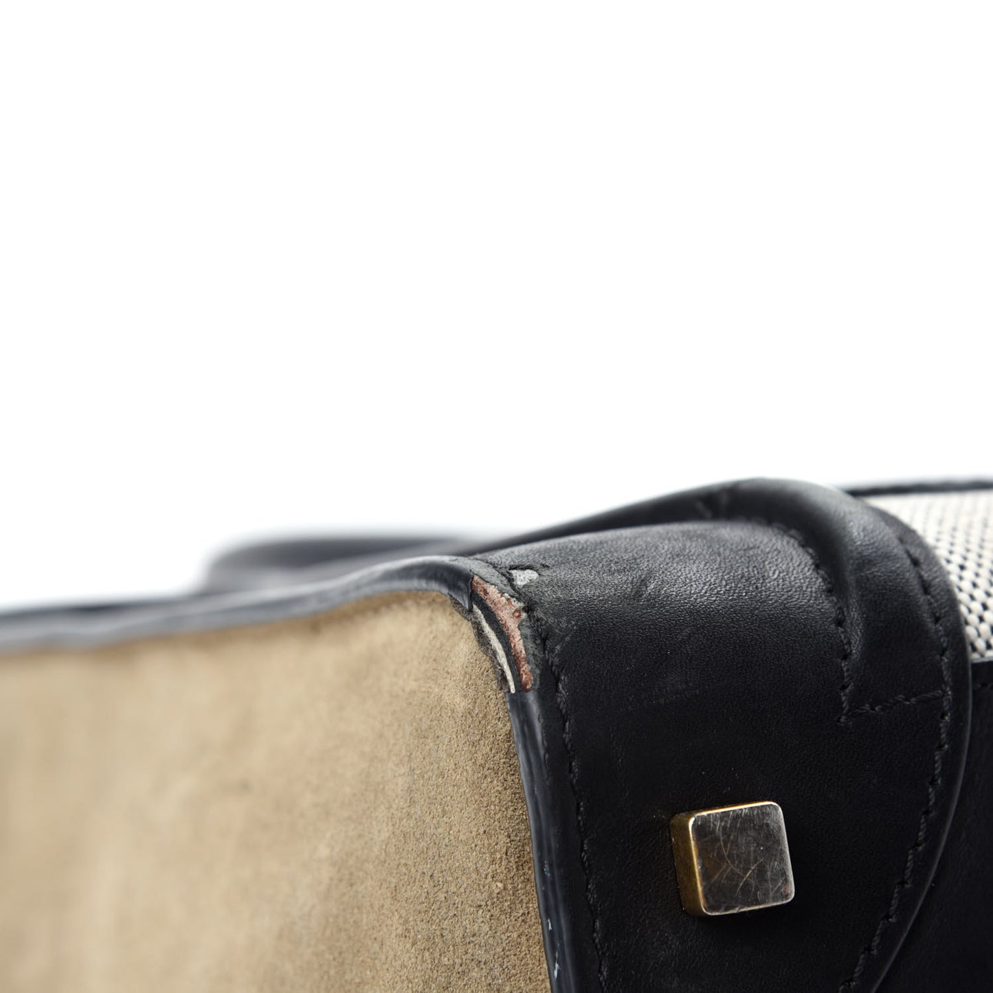 Canvas Smooth Calfskin Suede Mini Tri-Color Luggage