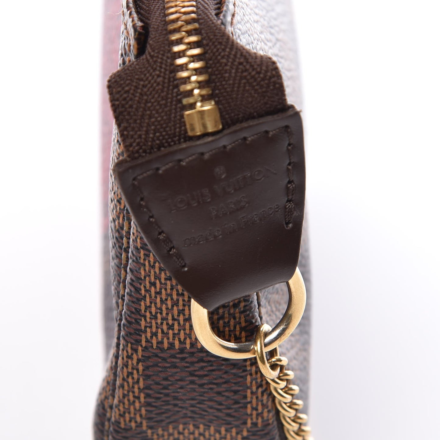 Damier Ebene Complice Trunks and Bags Mini Pochette Accessories Red