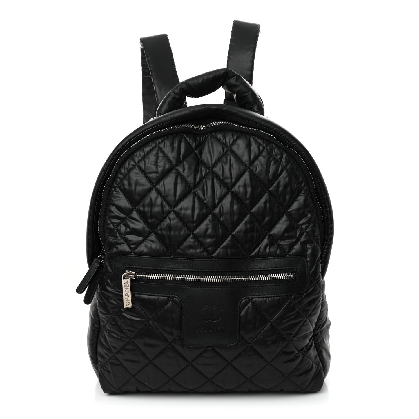 Nylon Quilted Coco Cocoon Backpack Black