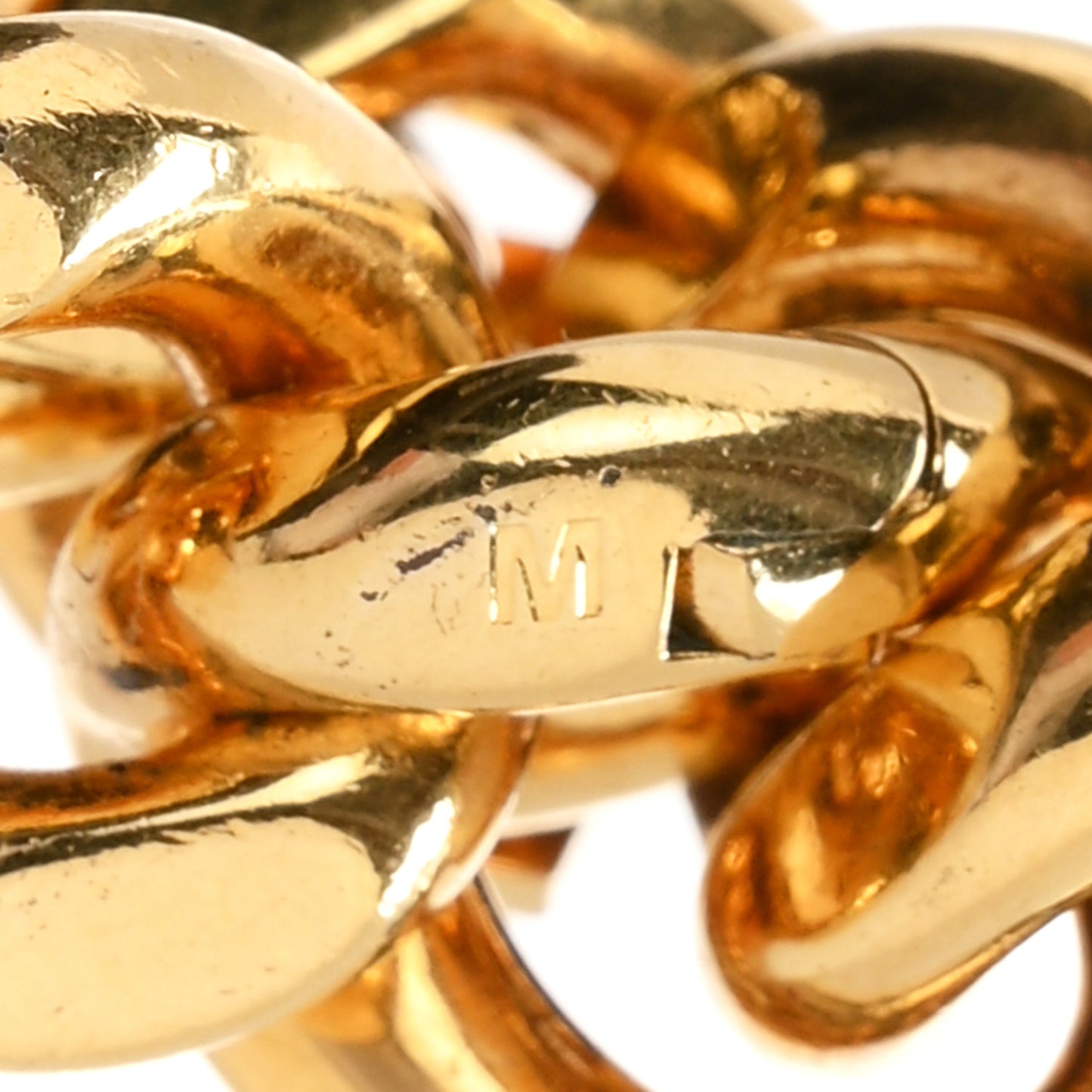 Metal Logo Chain Bracelet M Gold
