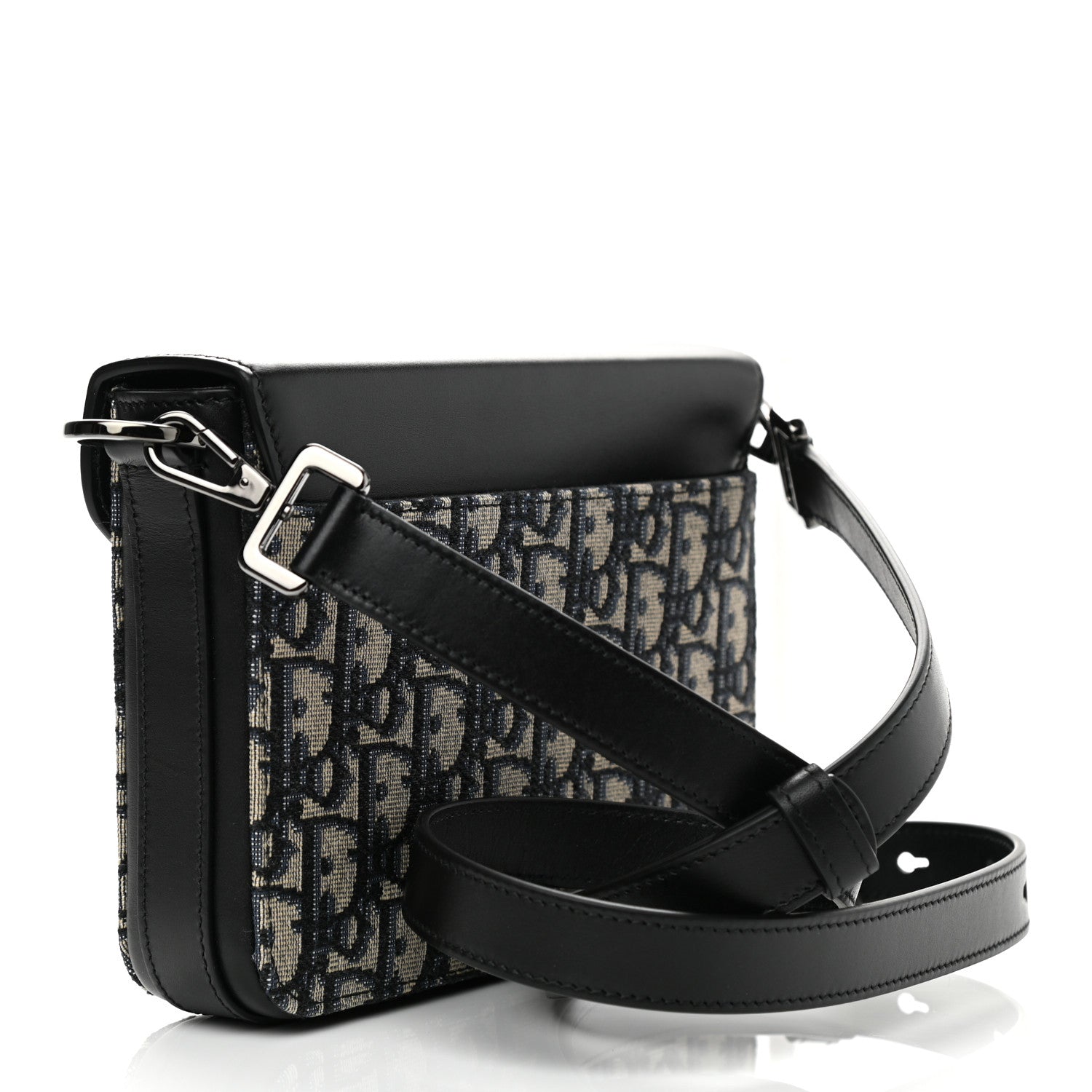 Christian Dior Oblique Smooth Calfskin Messenger Beige Black 3 of 9
