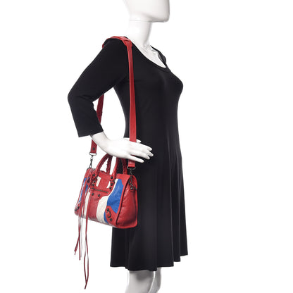 Balenciaga Agneau Arena Multicolore Classic Hardware S City Bleu White Rouge 2 of 9
