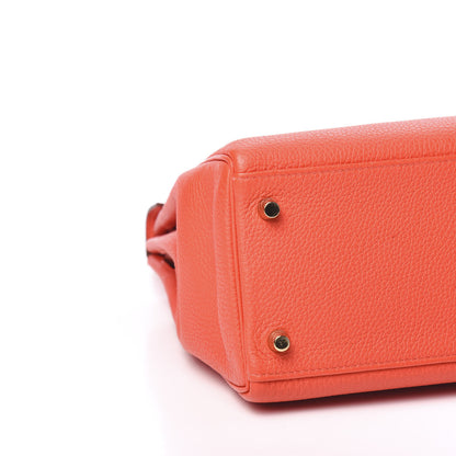 Hermes Togo Kelly Retourne 32 Capucine 7 of 10