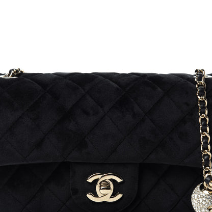 Chanel Velvet Quilted Mini Rectangular Pearl Crush Flap Black 10 of 11