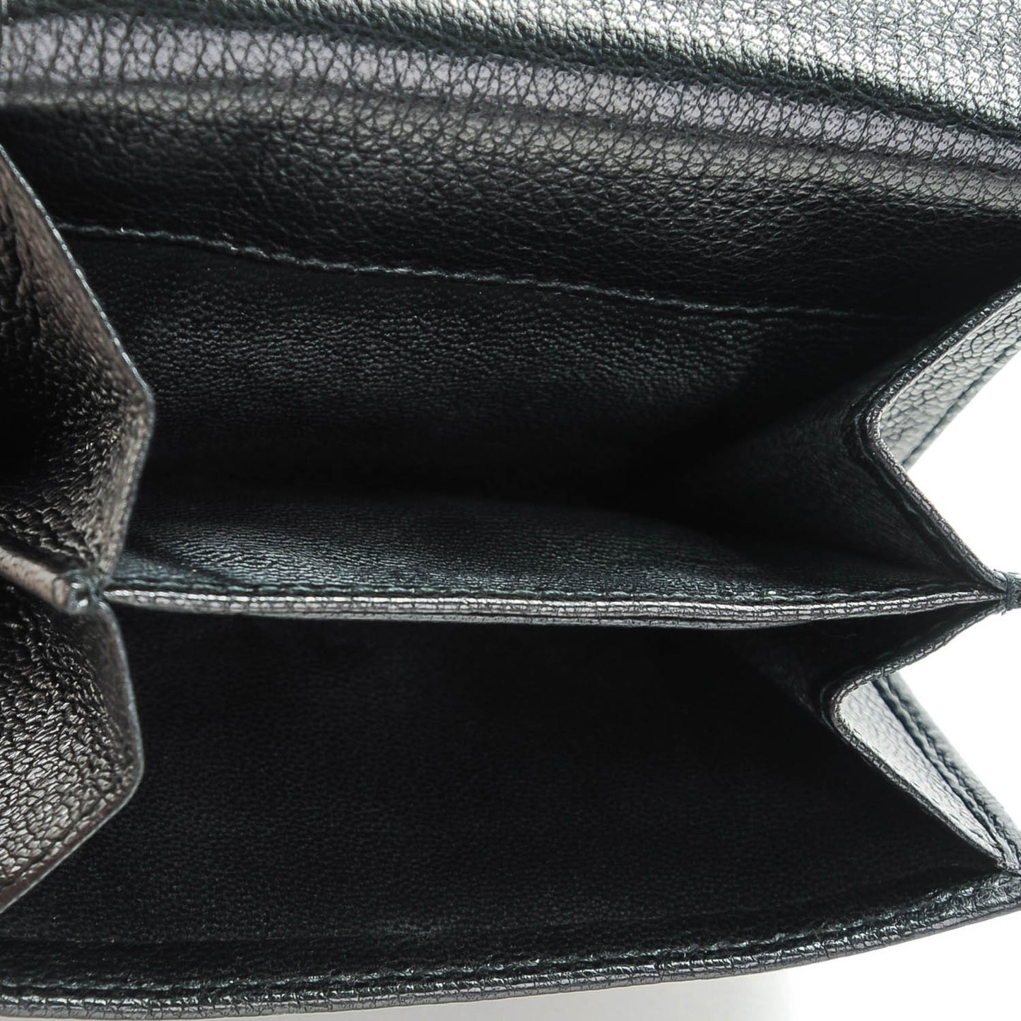 Goatskin Blondie French Flap Wallet Black