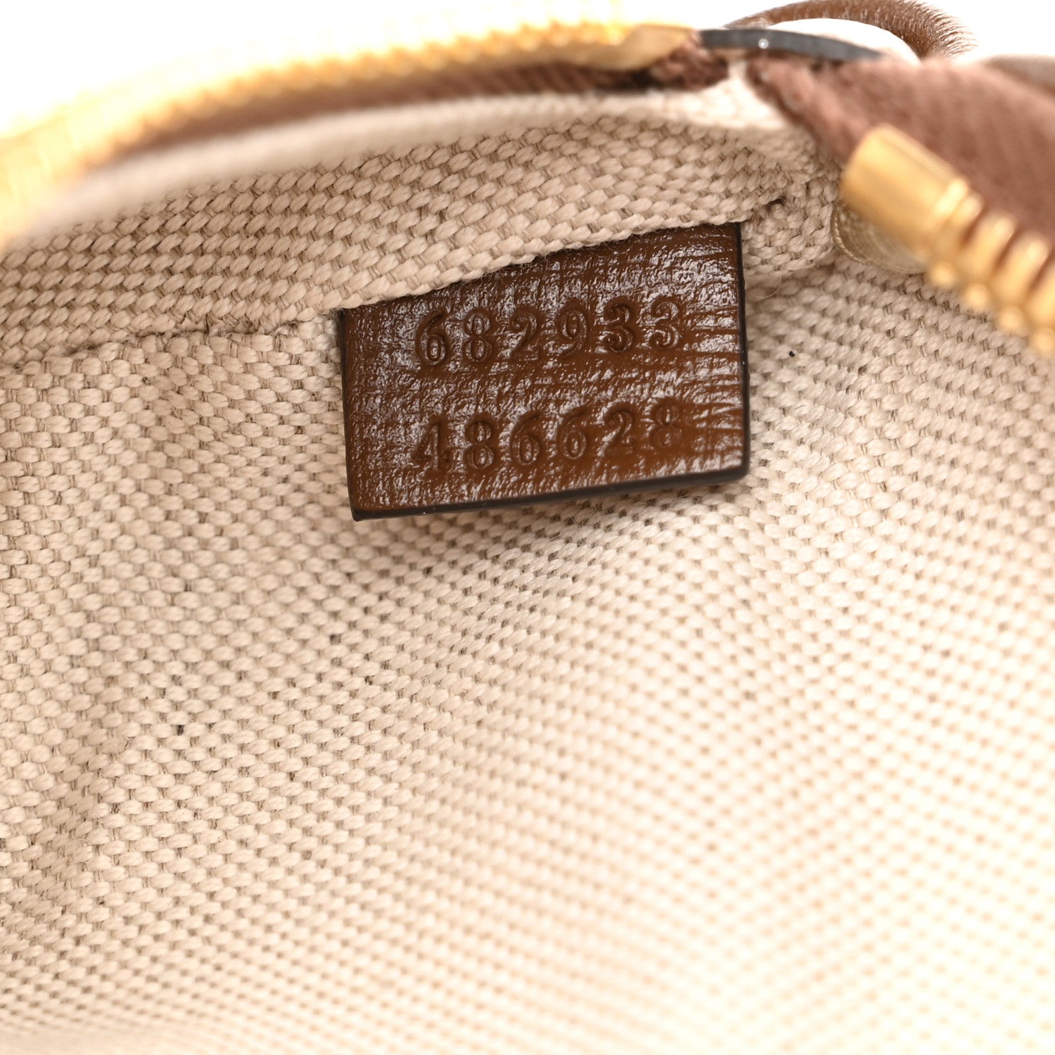Gucci GG Supreme Monogram Textured Calfskin Retro Interlocking G Belt Bag Beige Ebony Brown Sugar 7 of 10