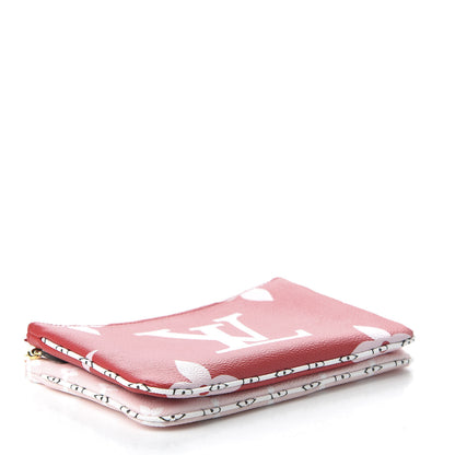 Louis Vuitton Monogram Giant Double Zip Pochette Rouge 4 of 10