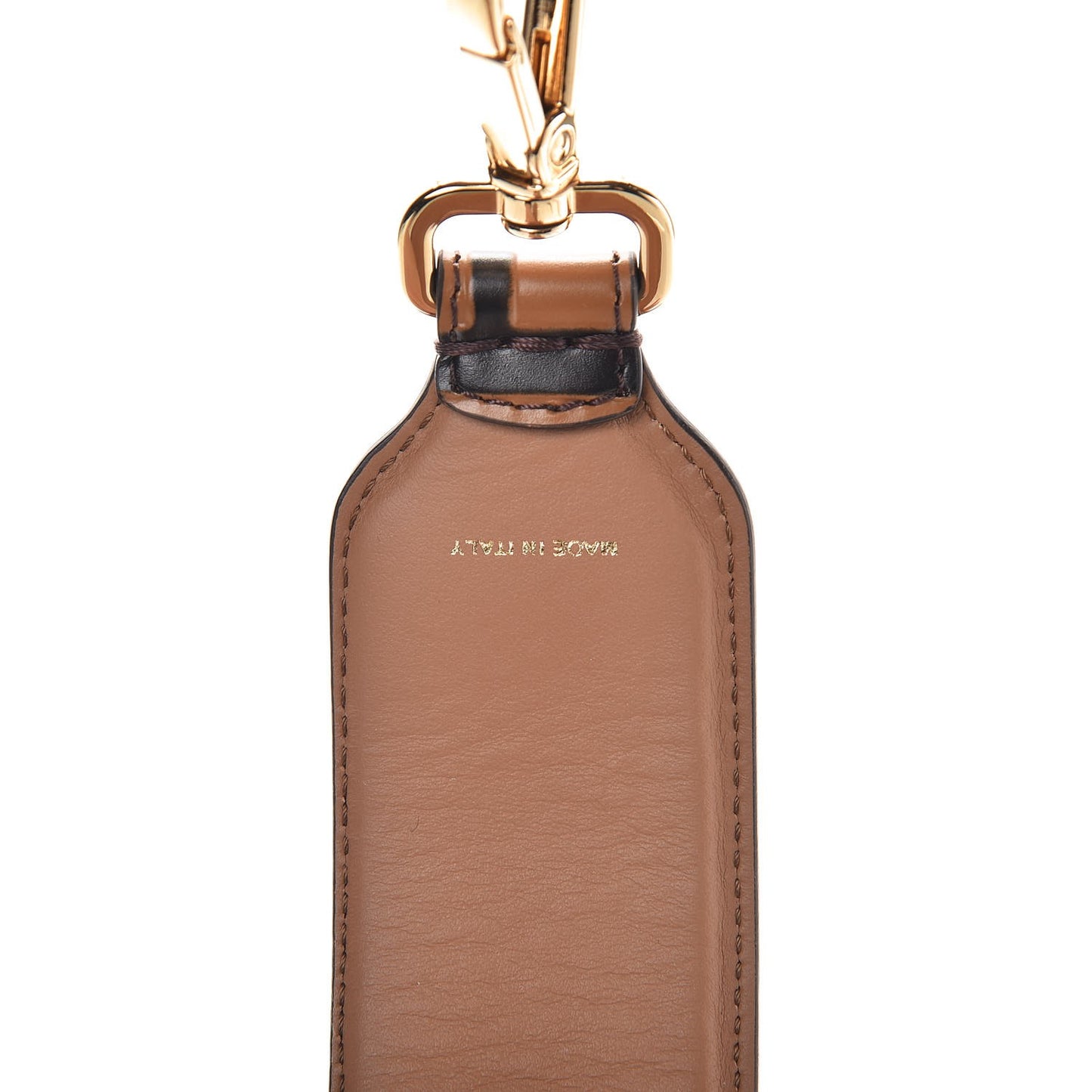 Calfskin FF 1974 Embossed Mini Strap You Tobacco Black