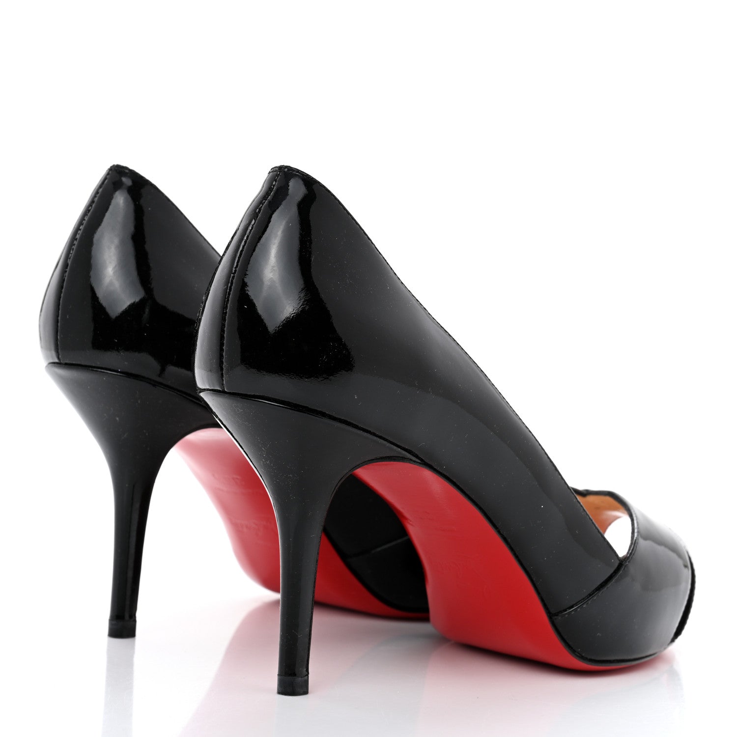 Christian Louboutin Patent Shelley 90 Pumps 36.5 Black Red 4 of 10