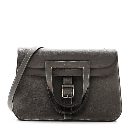 Hermes Taurillon Clemence Halzan 31 GM Etain 1 of 11