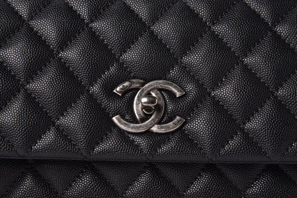 Chanel Caviar Lizard Quilted Small Coco Handle Flap Black 8 of 10