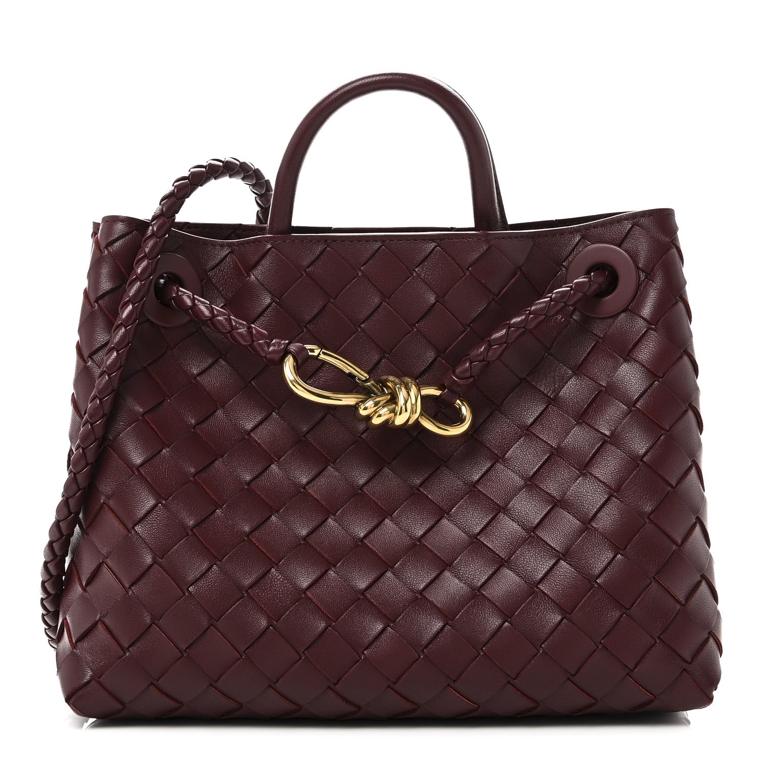 Bottega Veneta Nappa Intrecciato Small Andiamo Shoulder Bag Barolo 1 of 9