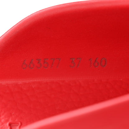 Gucci Rubber GG Monogram Perforated Elea Platform 55mm Lug Sole Sandals 37 Deep Coral 8 of 12
