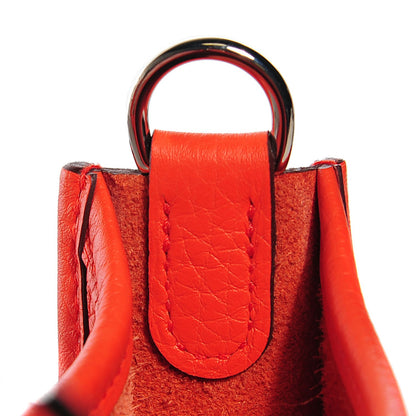 Hermes Taurillon Clemence Amazone Evelyne TPM Orange Poppy Saint Cyr 15 of 16