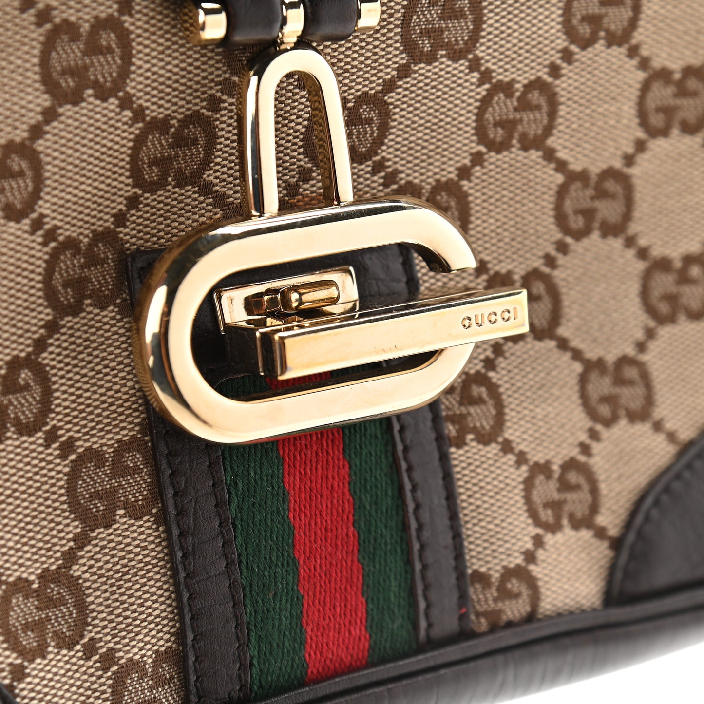 Monogram Web Shoulder Bag Dark Brown