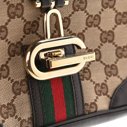 Gucci Monogram Web Shoulder Bag Dark Brown 11 of 12
