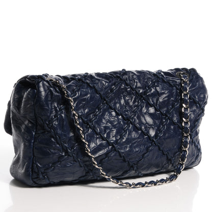 Chanel Calfskin Ultra Stitch Oversize Flap Navy 3 of 7