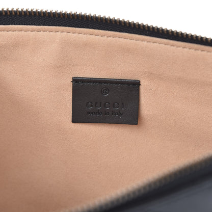 Gucci Calfskin Matelasse Large GG Marmont Zip Pouch Black 6 of 9