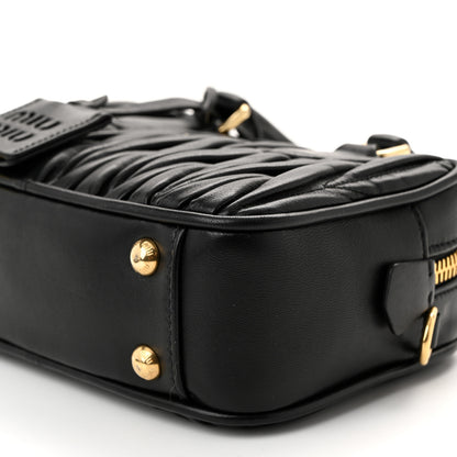 Miu Miu Nappa Matelasse Small Arcadie Black 9 of 10