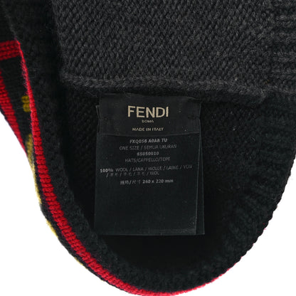 Fendi Wool Logo Beanie Black Multicolor 8 of 8