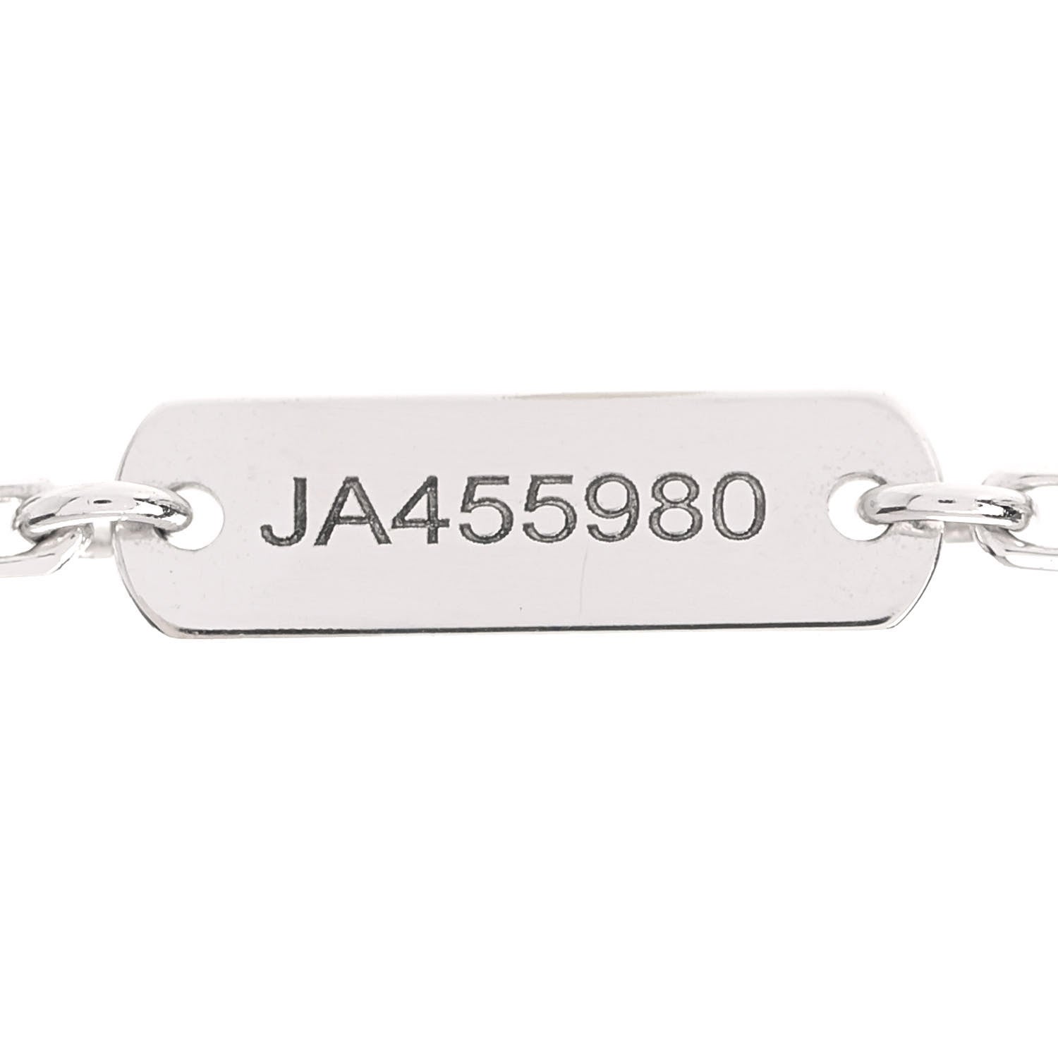 Van Cleef & Arpels 18K White Gold Mother of Pearl Vintage Alhambra Pendant Necklace 6 of 7