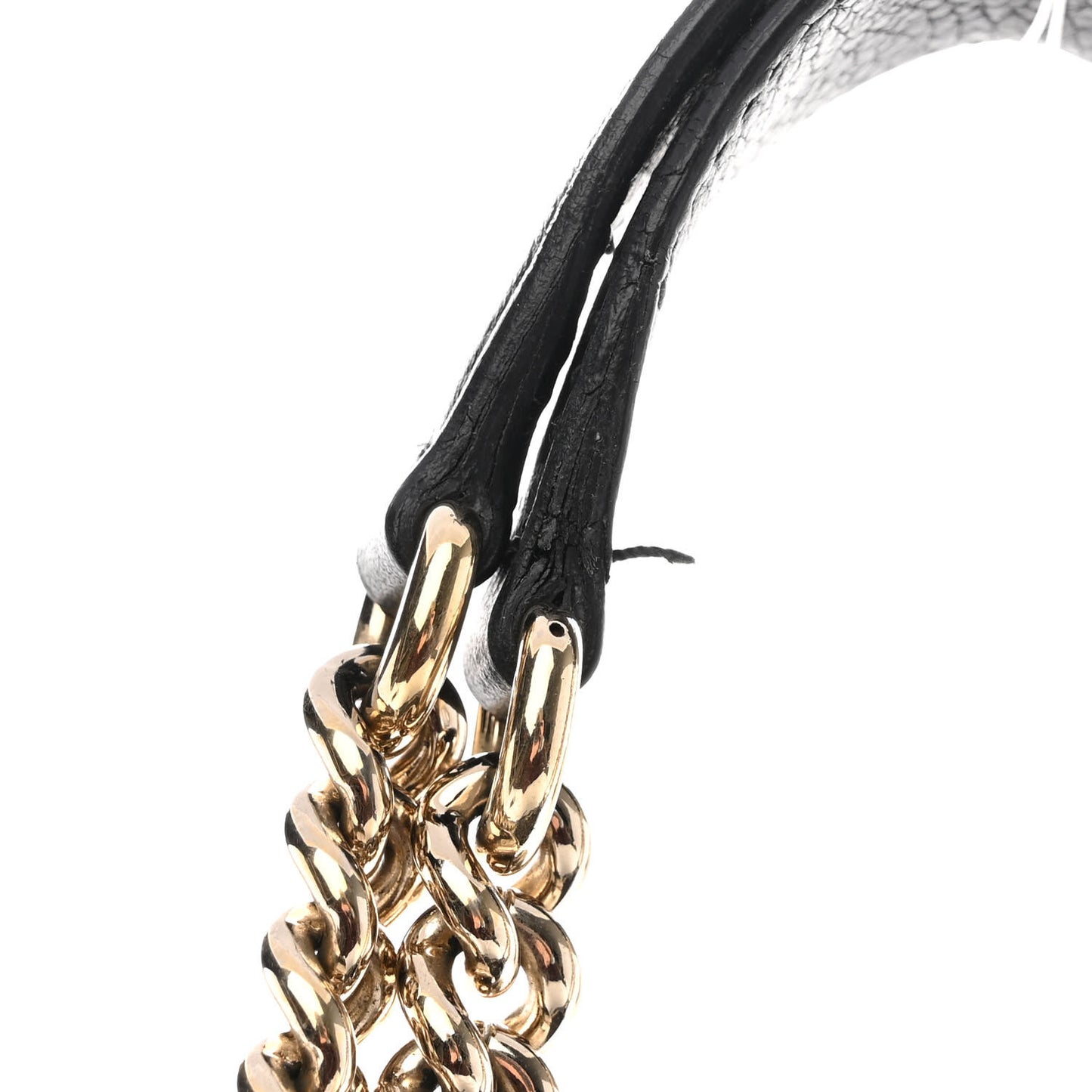 Pebbled Calfskin Medium Soho Chain Shoulder Bag Black