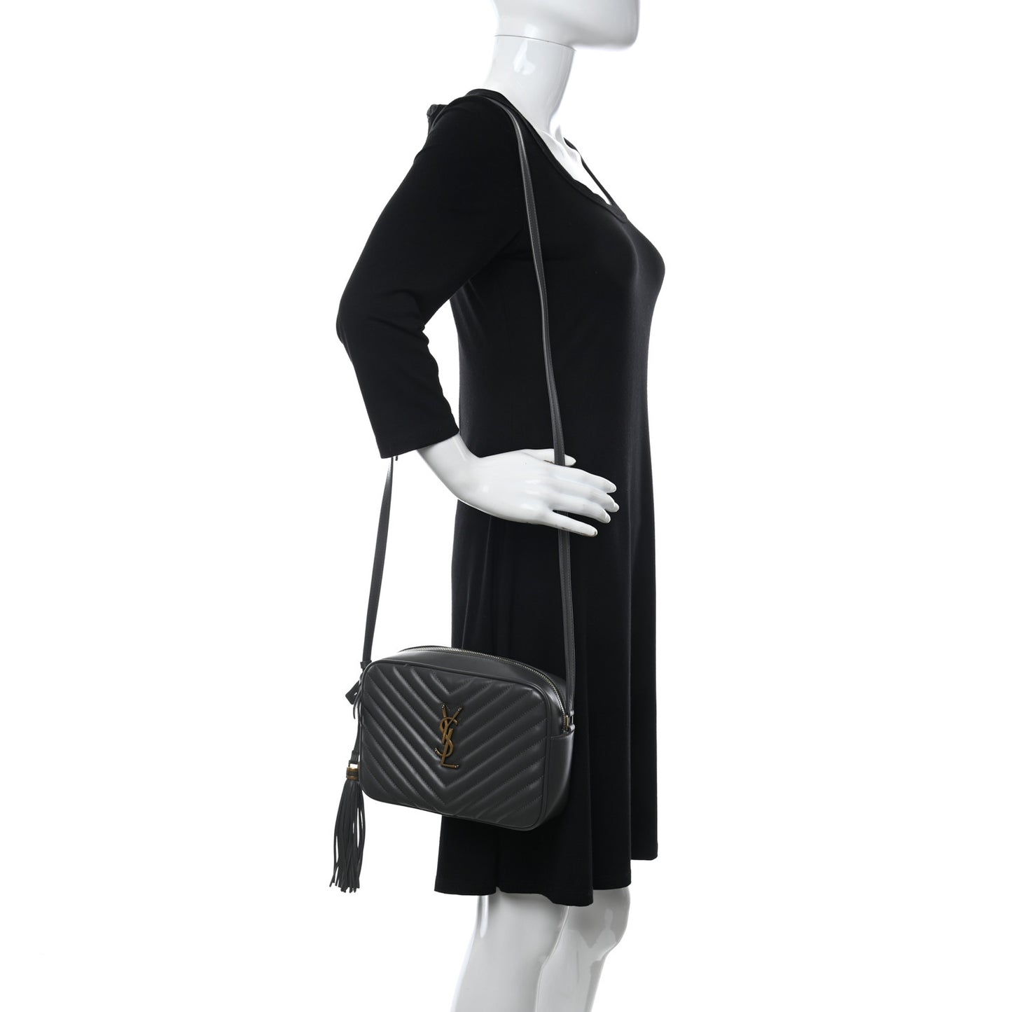 Calfskin Matelasse Monogram Lou Camera Bag Dark Smog