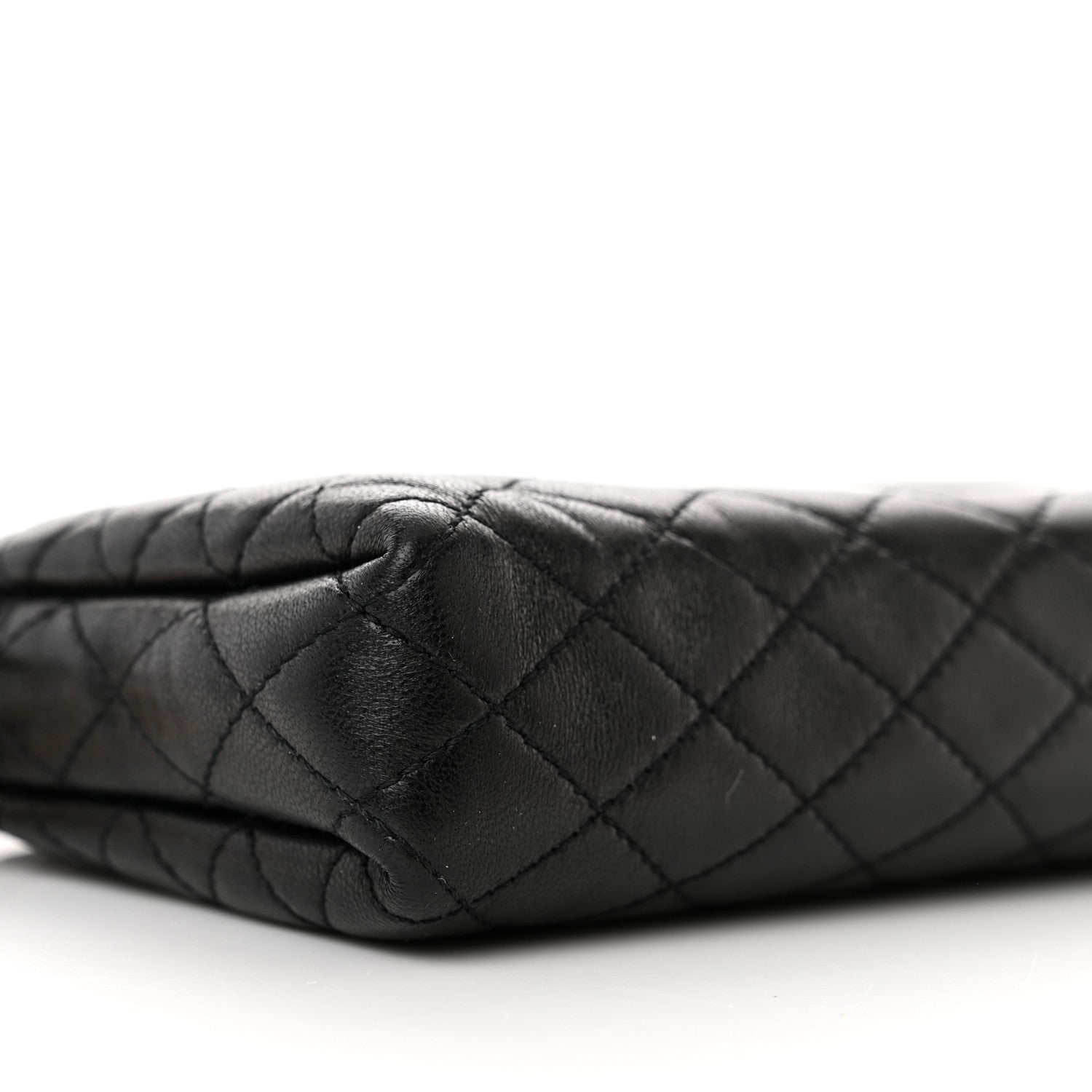 Saint Laurent Lambskin Quilted Gaby Zipped Pouch Black 8 of 10