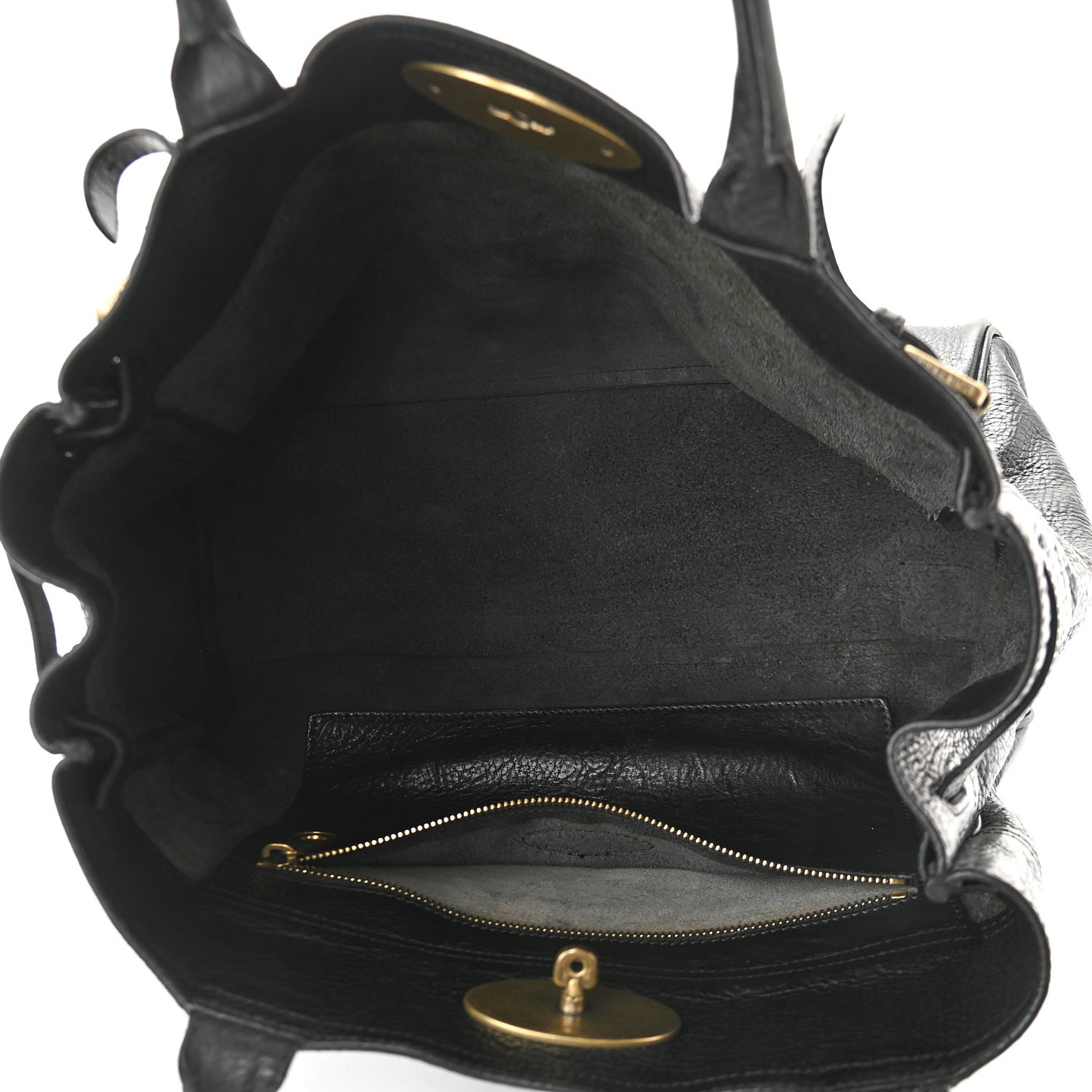Natural Leather Bayswater Tote Black
