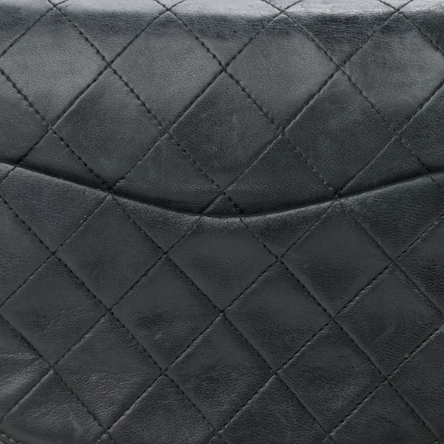 Lambskin Quilted Small Double Flap Black
