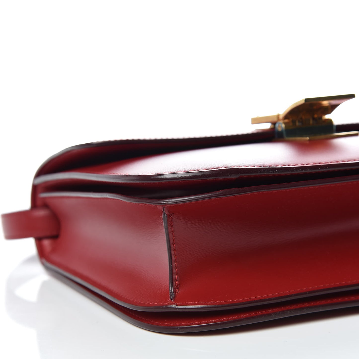 Box Calfskin Medium Classic Box Flap Bag Red