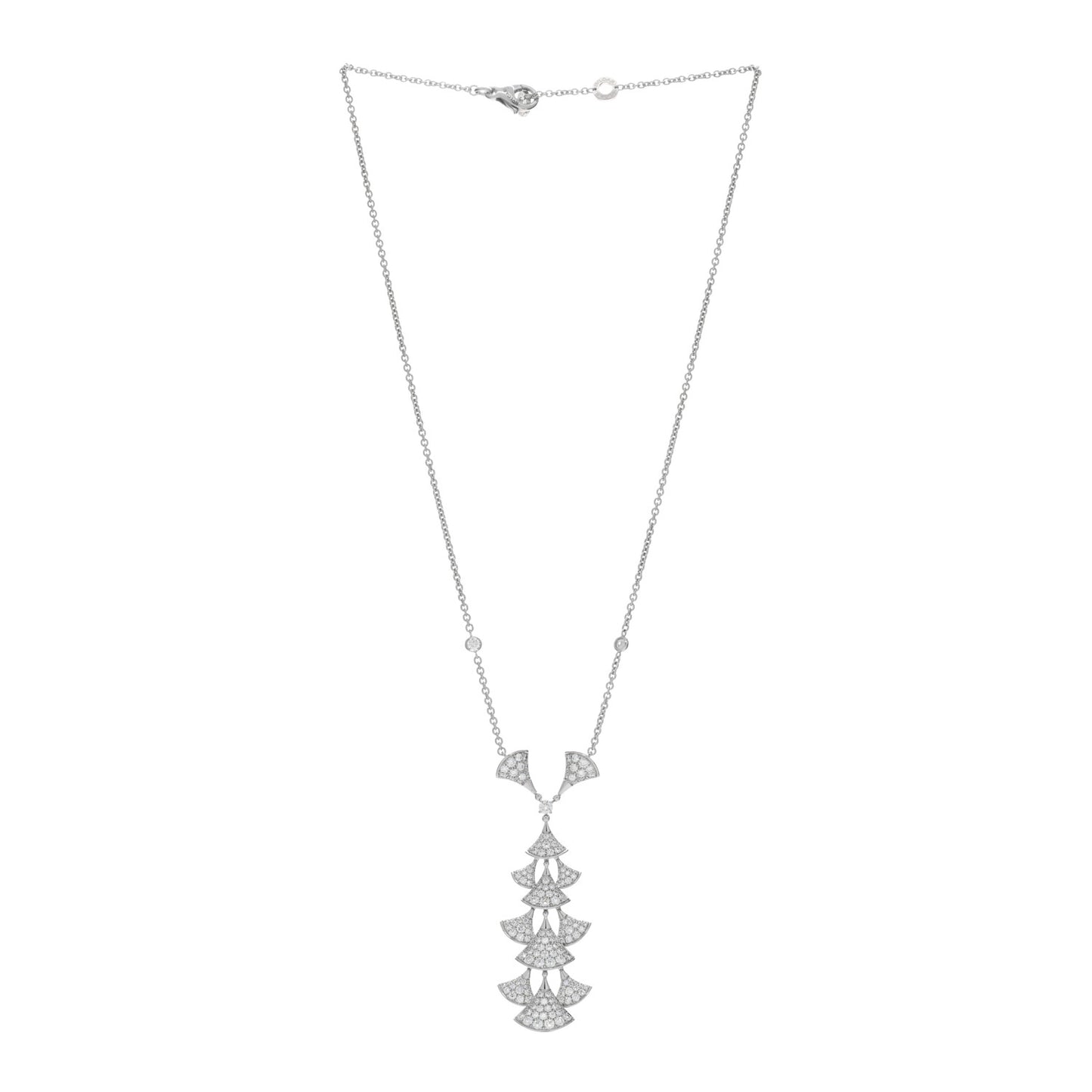 18K White Gold Diamond Diva's Dream Pendant Necklace