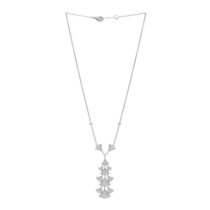 Bulgari 18K White Gold Diamond Diva's Dream Pendant Necklace 2 of 4