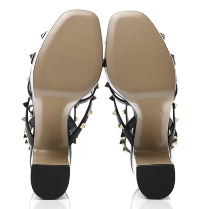 Valentino Garavani Calfskin Nappa Rockstud 35/115mm Platform Sandals 38 Black 5 of 10