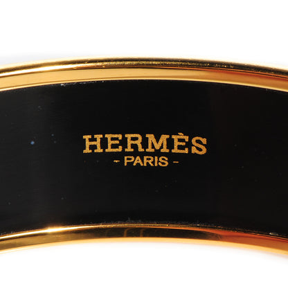 Hermes Enamel Printed Wide Balcons du Guadalquivir Bracelet 70 White 4 of 5